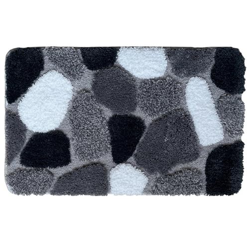 Insun Kieselstein Look Badezimmerteppich, Badematte rutschfest Saugfähig Waschbar Grau 40 x 60 cm Insun Kieselstein Look Badezimmerteppich, Badematte rutschfest Saugfähig Waschbar Grau 40 x 60 cm von Insun