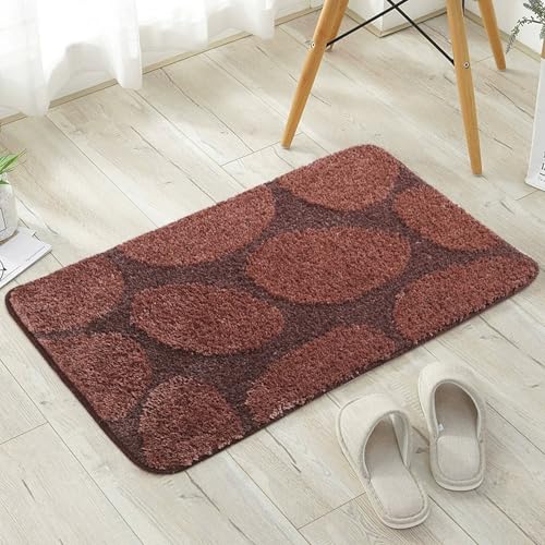 Insun Kieselstein Look Badezimmerteppich, Badematte rutschfest Saugfähig Waschbar für Badezimmer Braun Rechteckig 50 x 80 cm Insun Kieselstein Look Badezimmerteppich, Badematte rutschfest Saugfähig Waschbar für Badezimmer Braun Rechteckig 50 x 80 cm von Insun