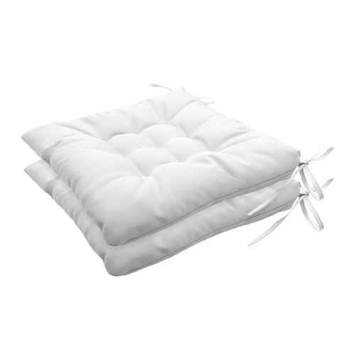 Insun Sitzkissen Outdoor Wasserabweisend Wetterfest, Stuhlkissen mit Bindebänder für Gartenstuhl Innenbereich Creme 40 x 40 cm, 2er Set Insun Sitzkissen Outdoor Wasserabweisend Wetterfest, Stuhlkissen mit Bindebänder für Gartenstuhl Innenbereich Creme 40 x 40 cm, 2er Set von Insun