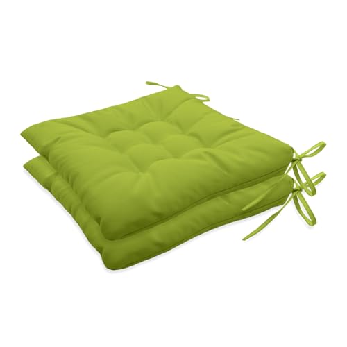 Insun Sitzkissen Outdoor Wasserabweisend Wetterfest, Stuhlkissen mit Bindebänder für Gartenstuhl Innenbereich Grasgrün 40 x 40 cm, 2er Set Insun Sitzkissen Outdoor Wasserabweisend Wetterfest, Stuhlkissen mit Bindebänder für Gartenstuhl Innenbereich Grasgrün 40 x 40 cm, 2er Set von Insun