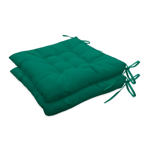 Insun Sitzkissen Outdoor Wasserabweisend Wetterfest, Stuhlkissen mit Bindebänder für Gartenstuhl Innenbereich Jadegrün 40 x 40 cm, 2er Set Insun Sitzkissen Outdoor Wasserabweisend Wetterfest, Stuhlkissen mit Bindebänder für Gartenstuhl Innenbereich Jadegrün 40 x 40 cm, 2er Set von Insun