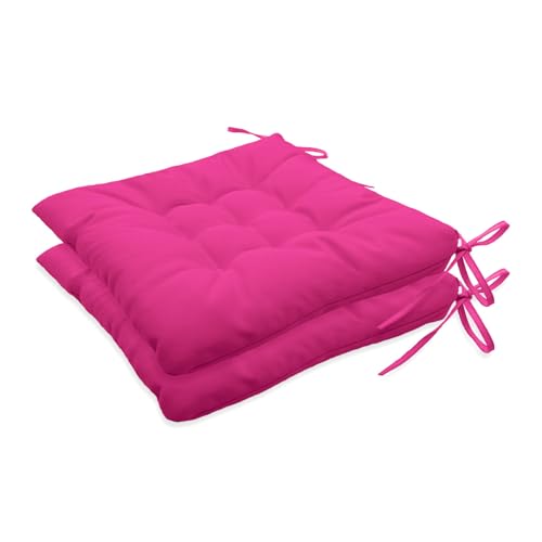 Insun Sitzkissen Outdoor Wasserabweisend Wetterfest, Stuhlkissen mit Bindebänder für Gartenstuhl Innenbereich Knalliges Pink 40 x 40 cm, 2er Set Insun Sitzkissen Outdoor Wasserabweisend Wetterfest, Stuhlkissen mit Bindebänder für Gartenstuhl Innenbereich Knalliges Pink 40 x 40 cm, 2er Set von Insun