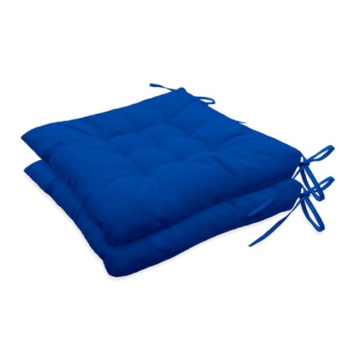 Insun Sitzkissen Outdoor Wasserabweisend Wetterfest, Stuhlkissen mit Bindebänder für Gartenstuhl Innenbereich Königsblau 40 x 40 cm, 2er Set Insun Sitzkissen Outdoor Wasserabweisend Wetterfest, Stuhlkissen mit Bindebänder für Gartenstuhl Innenbereich Königsblau 40 x 40 cm, 2er Set von Insun