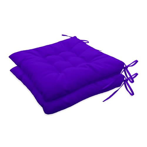 Insun Sitzkissen Outdoor Wasserabweisend Wetterfest, Stuhlkissen mit Bindebänder für Gartenstuhl Innenbereich Violett 40 x 40 cm, 2er Set Insun Sitzkissen Outdoor Wasserabweisend Wetterfest, Stuhlkissen mit Bindebänder für Gartenstuhl Innenbereich Violett 40 x 40 cm, 2er Set von Insun