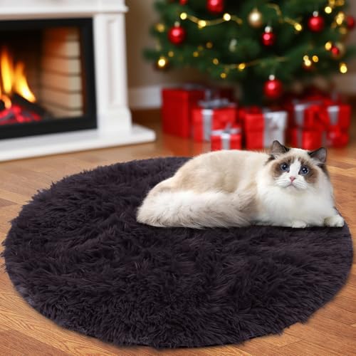 Insun Teppich Rund Wohnzimmer Hochflor Flauschig Waschbar Shaggy rutschfest Teppiche Schlafzimmer Grey 2 40 cm Insun Teppich Rund Wohnzimmer Hochflor Flauschig Waschbar Shaggy rutschfest Teppiche Schlafzimmer Grey 2 40 cm von Insun