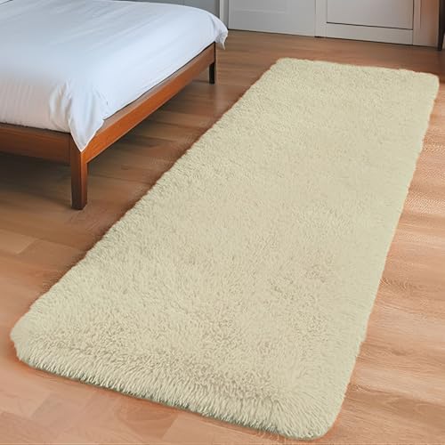 Insun Teppich Wohnzimmer, Hochflor Flauschig Carpet rutschfest, Waschbar Shaggy Läufer für Schlafzimmer Flur Elfenbein 275 x 365 cm Insun Teppich Wohnzimmer, Hochflor Flauschig Carpet rutschfest, Waschbar Shaggy Läufer für Schlafzimmer Flur Elfenbein 275 x 365 cm von Insun