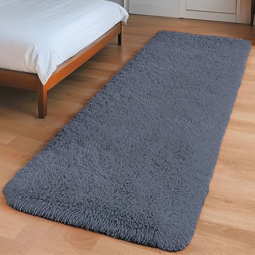 Insun Teppich Wohnzimmer, Hochflor Flauschig Carpet rutschfest, Waschbar Shaggy Läufer für Schlafzimmer Flur Grau 1 100 x 160 cm Insun Teppich Wohnzimmer, Hochflor Flauschig Carpet rutschfest, Waschbar Shaggy Läufer für Schlafzimmer Flur Grau 1 100 x 160 cm von Insun