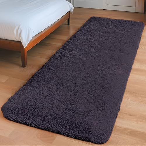 Insun Teppich Wohnzimmer, Hochflor Flauschig Carpet rutschfest, Waschbar Shaggy Läufer für Schlafzimmer Flur Grau 2 60 x 305 cm Insun Teppich Wohnzimmer, Hochflor Flauschig Carpet rutschfest, Waschbar Shaggy Läufer für Schlafzimmer Flur Grau 2 60 x 305 cm von Insun