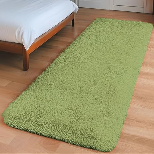 Insun Teppich Wohnzimmer, Hochflor Flauschig Carpet rutschfest, Waschbar Shaggy Läufer für Schlafzimmer Flur Grün 2 180 x 275 cm Insun Teppich Wohnzimmer, Hochflor Flauschig Carpet rutschfest, Waschbar Shaggy Läufer für Schlafzimmer Flur Grün 2 180 x 275 cm von Insun