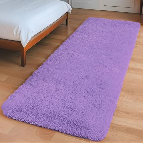 Insun Teppich Wohnzimmer, Hochflor Flauschig Carpet rutschfest, Waschbar Shaggy Läufer für Schlafzimmer Flur Hellviolett 180 x 275 cm Insun Teppich Wohnzimmer, Hochflor Flauschig Carpet rutschfest, Waschbar Shaggy Läufer für Schlafzimmer Flur Hellviolett 180 x 275 cm von Insun