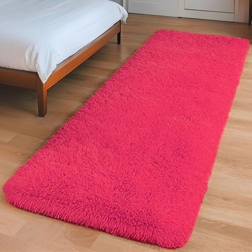 Insun Teppich Wohnzimmer, Hochflor Flauschig Carpet rutschfest, Waschbar Shaggy Läufer für Schlafzimmer Flur Knalliges Rosa 120 x 160 cm Insun Teppich Wohnzimmer, Hochflor Flauschig Carpet rutschfest, Waschbar Shaggy Läufer für Schlafzimmer Flur Knalliges Rosa 120 x 160 cm von Insun