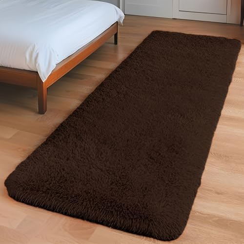 Insun Teppich Wohnzimmer, Hochflor Flauschig Carpet rutschfest, Waschbar Shaggy Läufer für Schlafzimmer Flur Schokolade Braun 180 x 200 cm Insun Teppich Wohnzimmer, Hochflor Flauschig Carpet rutschfest, Waschbar Shaggy Läufer für Schlafzimmer Flur Schokolade Braun 180 x 200 cm von Insun