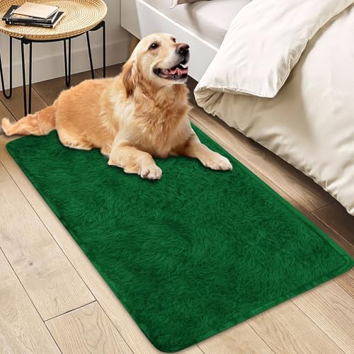 Insun Teppich Wohnzimmer Hochflor Flauschig Waschbar Shaggy rutschfest Teppiche Schlafzimmer Dunkelgrün 120 x 200 cm Insun Teppich Wohnzimmer Hochflor Flauschig Waschbar Shaggy rutschfest Teppiche Schlafzimmer Dunkelgrün 120 x 200 cm von Insun