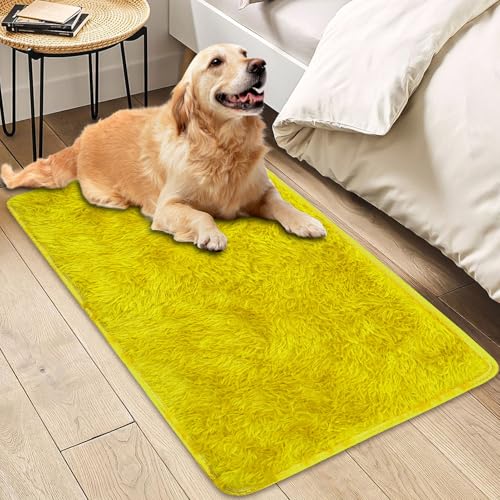 Insun Teppich Wohnzimmer Hochflor Flauschig Waschbar Shaggy rutschfest Teppiche Schlafzimmer Gelb 60 x 305 cm Insun Teppich Wohnzimmer Hochflor Flauschig Waschbar Shaggy rutschfest Teppiche Schlafzimmer Gelb 60 x 305 cm von Insun