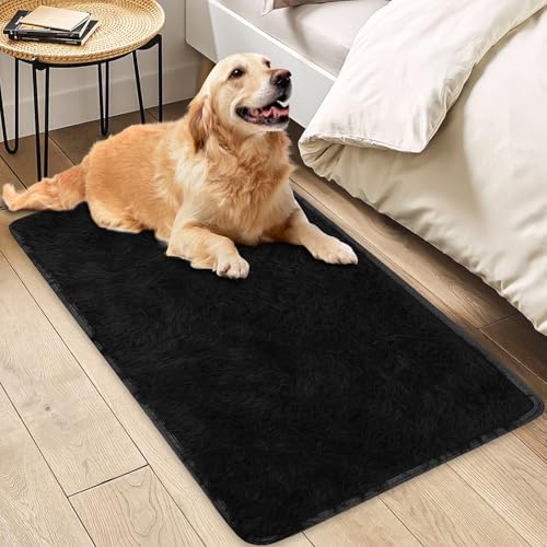 Insun Teppich Wohnzimmer Hochflor Flauschig Waschbar Shaggy rutschfest Teppiche Schlafzimmer Schwarz 60 x 120 cm Insun Teppich Wohnzimmer Hochflor Flauschig Waschbar Shaggy rutschfest Teppiche Schlafzimmer Schwarz 60 x 120 cm von Insun