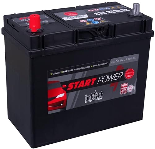 intAct Autobatterie 12V 45Ah 330A, Start-Power 54524GUG, leistungsstarke und zuverlässige PKW Starterbatterie, Maße: 237x127x225mm, Blei-Säure-Batterie in Erstausrüsterqualität von Intact