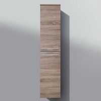 Bad Hochschrank Badmöbel Maße: H/B/T 160/35/32,5 cm komplett vormontiert Beton Anthrazit von Intarbad