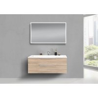Badmöbel Set CUBO 1200 mm Waschtisch Evermite, Unterschrank und LED Spiegel Multilight von Intarbad