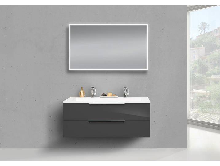Badmöbel Set CUBO Doppelwaschtisch 120 cm Evermite, Unterschrank mit Led Spiegel Badmöbel Set CUBO Doppelwaschtisch 120 cm Evermite, Unterschrank mit Led Spiegel von Intarbad