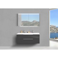 Badmöbel Set Cubo 120 cm Doppelwaschtisch, mit Unterschrank und Led Spiegelschrank Badmöbel Set Cubo 120 cm Doppelwaschtisch, mit Unterschrank und Led Spiegelschrank von Intarbad