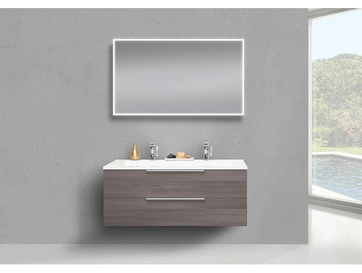 Badmöbel Set Intarbad CUBO 120 cm Doppelwaschbecken, Unterschrank und Led Spiegel Multilight Badmöbel Set Intarbad CUBO 120 cm Doppelwaschbecken, Unterschrank und Led Spiegel Multilight von Intarbad