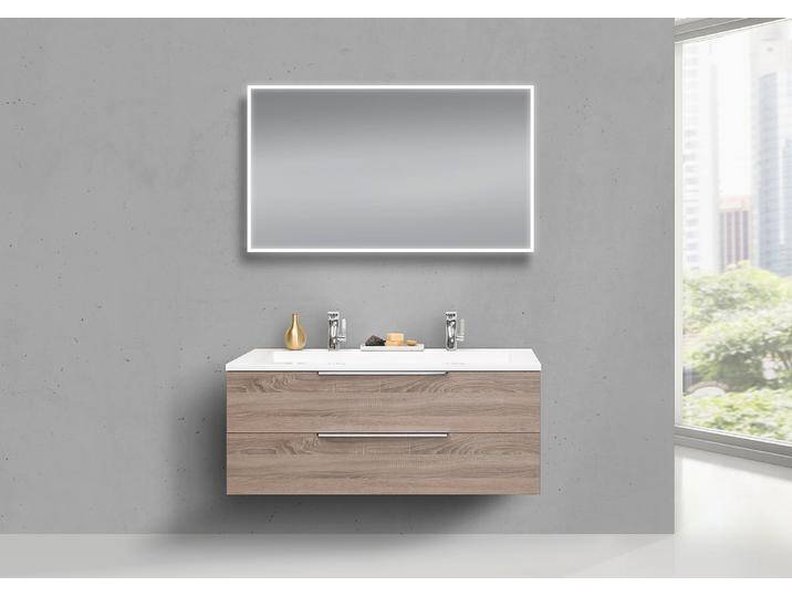 Badmöbel Set Intarbad CUBO 120 cm Doppelwaschbecken, Unterschrank und Led Spiegel Badmöbel Set Intarbad CUBO 120 cm Doppelwaschbecken, Unterschrank und Led Spiegel von Intarbad