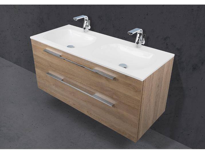 Badmöbel Set Modica 120 cm Doppelwaschtisch Evermite, Dekor frei wählbar, Made in Germany von Intarbad