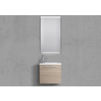 Badmöbel Set Rimini, Gäste WC Waschbecken, mit LED Spiegel von Intarbad