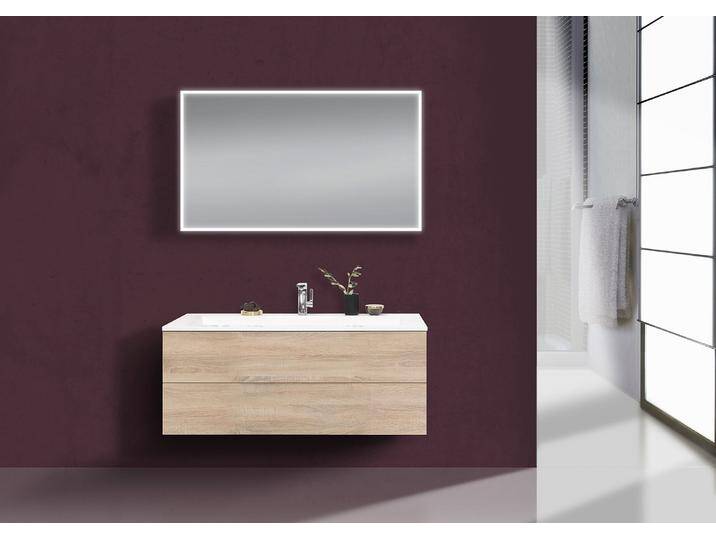 Badmöbel Set grifflos CUBO 1200 mm Waschtisch Evermite, Unterschrank und Led Spiegel Badmöbel Set grifflos CUBO 1200 mm Waschtisch Evermite, Unterschrank und Led Spiegel von Intarbad