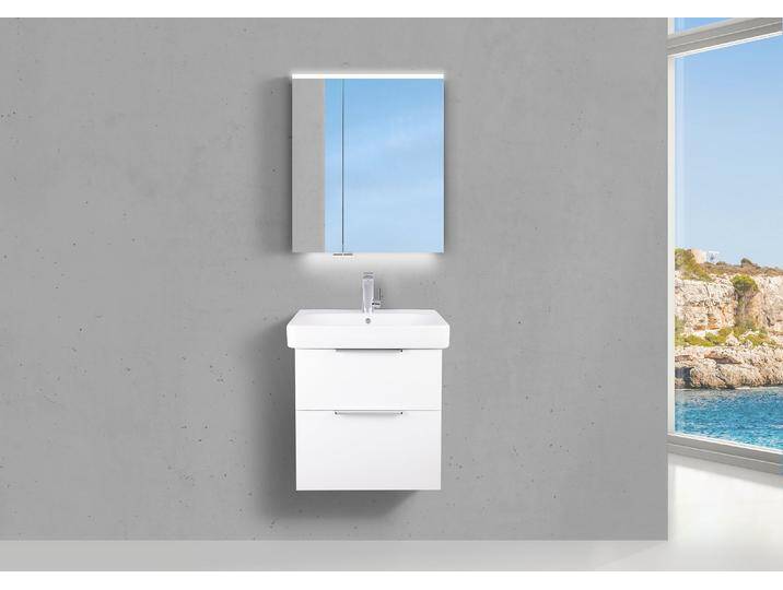 Badmöbel Shape mit Geberit Smyle Square Waschtisch 60 cm, Unterschrank und Spiegelschrank Badmöbel Shape mit Geberit Smyle Square Waschtisch 60 cm, Unterschrank und Spiegelschrank von Intarbad