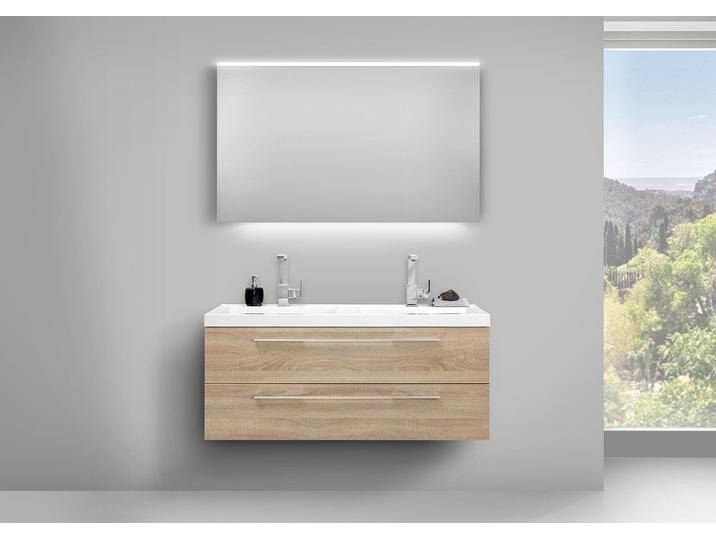 Design Badezimmer Set mit LED Lichtspiegel und Doppelwaschtisch Evermite Design Badezimmer Set mit LED Lichtspiegel und Doppelwaschtisch Evermite von Intarbad