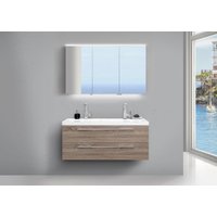 Design Doppelwaschtisch Bad Set Trüffel und LED Spiegelschrank doppelt verspiegelt Design Doppelwaschtisch Bad Set Trüffel und LED Spiegelschrank doppelt verspiegelt von Intarbad