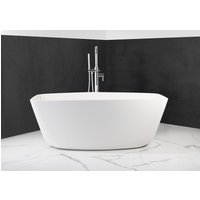 Freistehende Badewanne aus Mineralguss 156,5x70x58 cm in Weiß Glanz oder Matt von Intarbad