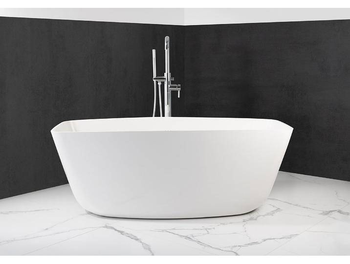 Freistehende Badewanne aus Mineralguss 156,5x70x58 cm in Weiß Glanz oder Matt von Intarbad