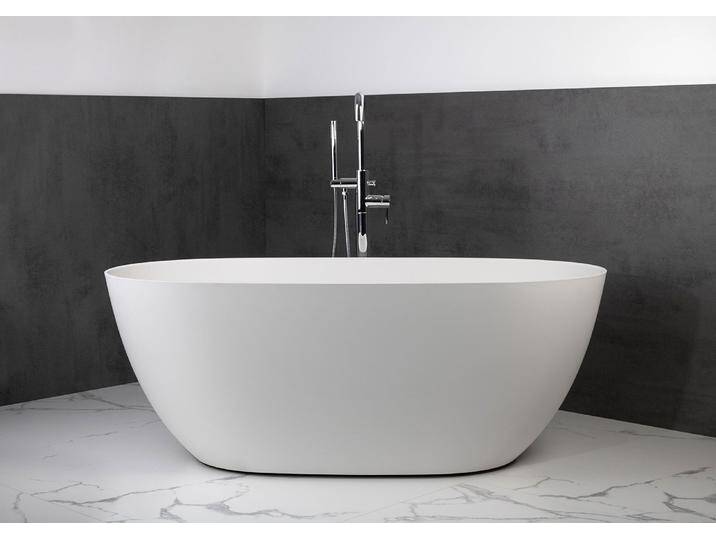 Freistehende Badewanne aus Mineralguss 160x74x60 cm in Weiß Glanz oder Matt Freistehende Badewanne aus Mineralguss 160x74x60 cm in Weiß Glanz oder Matt von Intarbad