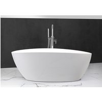 Freistehende Badewanne aus Mineralguss 170x77x62 cm in Weiß Glanz oder Matt von Intarbad