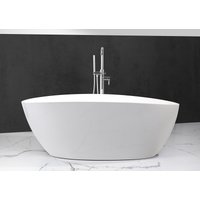 Freistehende Badewanne aus Mineralguss 170x77x62 cm in Weiß Glanz oder Matt von Intarbad