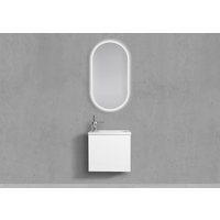 Gäste Badmöbel Set, Waschtisch 50x25cm, Design Spiegel LED von Intarbad