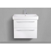 Geberit Smyle Square Waschtisch 75 cm mit Unterschrank, Badmöbel Shape Beton Anthrazit von Intarbad