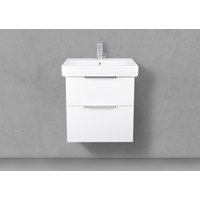 Geberit Smyle Waschbecken 60 cm mit Waschtischunterschrank Beton Anthrazit von Intarbad