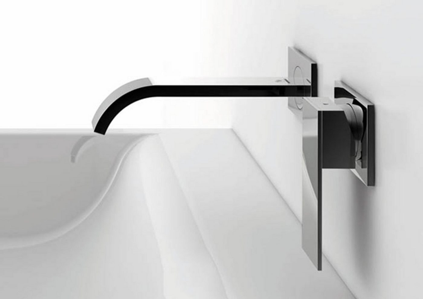 Intarbad Badarmatur Steinberg Serie 135 Wandmontage Waschtisch-Einhebelmischbatterie von Intarbad