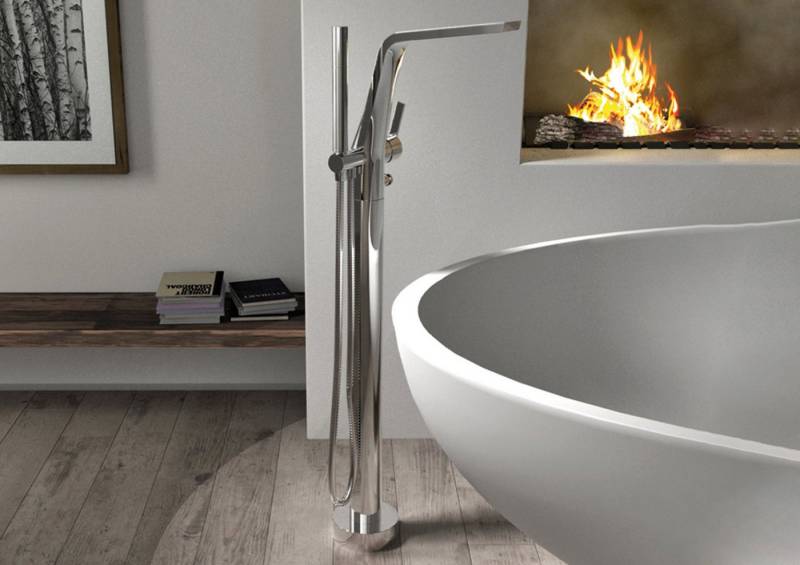 Intarbad Badarmatur Steinberg Serie 260 Wannen/Brause-Armatur, für Bodenmontage chrom von Intarbad