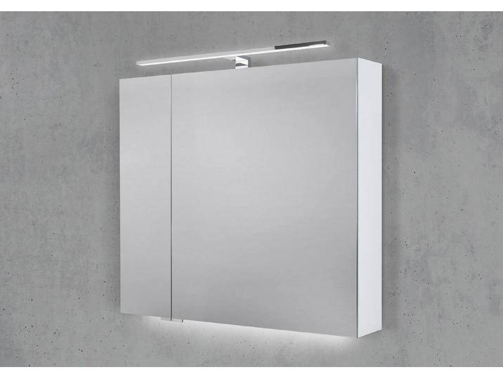 Intarbad Badezimmerspiegelschrank 80 cm mit MULTI Light LED Chrom Beleuchtung Waschtisch, Berglärche Anthrazit Intarbad Badezimmerspiegelschrank 80 cm mit MULTI Light LED Chrom Beleuchtung Waschtisch, Berglärche Anthrazit von Intarbad