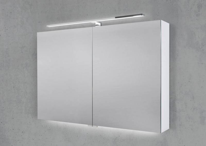 Intarbad Badezimmerspiegelschrank Spiegelschrank 100 cm mit LED Chrom Beleuchtung Doppelspiegeltüren Intarbad Badezimmerspiegelschrank Spiegelschrank 100 cm mit LED Chrom Beleuchtung Doppelspiegeltüren von Intarbad