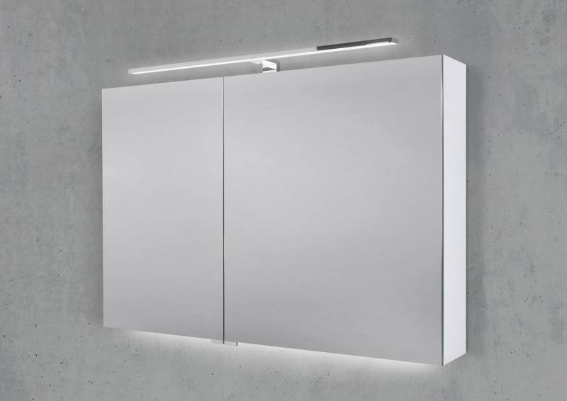 Intarbad Badezimmerspiegelschrank Spiegelschrank 100 cm mit LED Chrom Beleuchtung Doppelspiegeltüren Intarbad Badezimmerspiegelschrank Spiegelschrank 100 cm mit LED Chrom Beleuchtung Doppelspiegeltüren von Intarbad