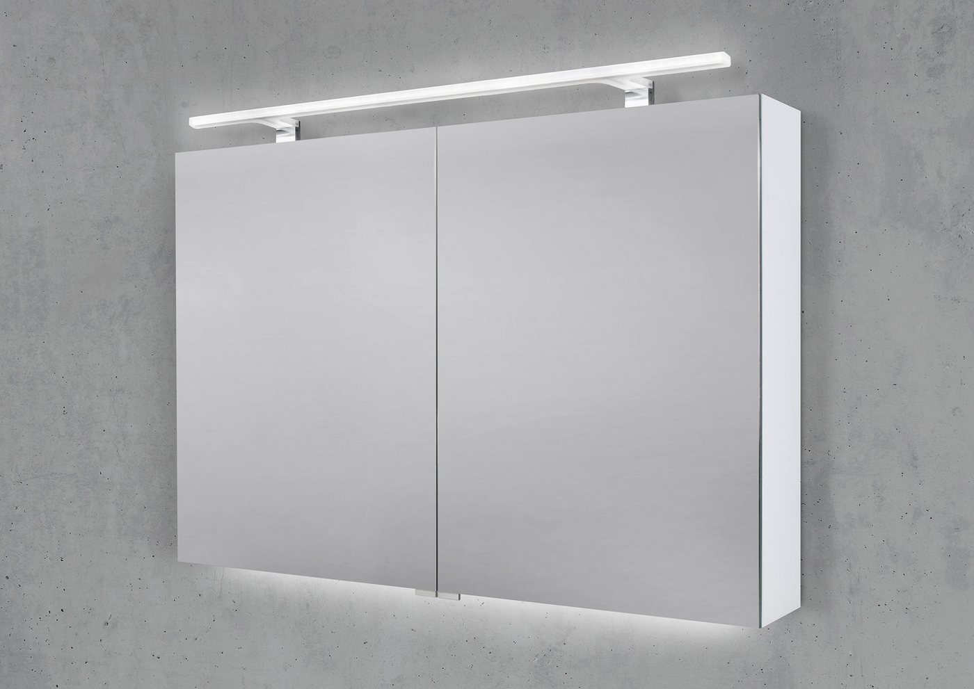 Intarbad Badezimmerspiegelschrank Spiegelschrank 100 cm mit MULTI LED Acryl Aufsatzleuchte Intarbad Badezimmerspiegelschrank Spiegelschrank 100 cm mit MULTI LED Acryl Aufsatzleuchte von Intarbad