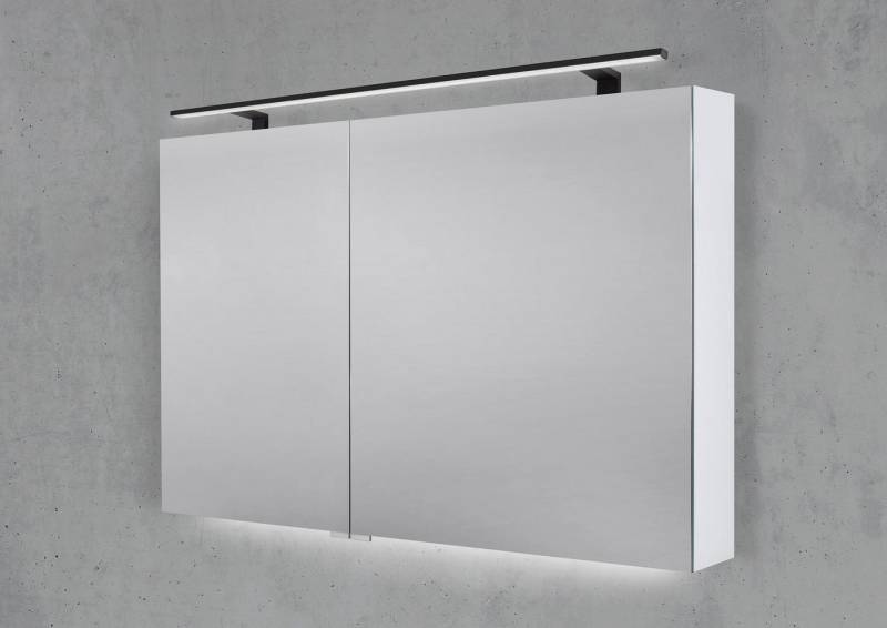 Intarbad Badezimmerspiegelschrank Spiegelschrank 100 cm mit MULTI LED Aufsatzleuchte Doppelspiegeltüren Intarbad Badezimmerspiegelschrank Spiegelschrank 100 cm mit MULTI LED Aufsatzleuchte Doppelspiegeltüren von Intarbad