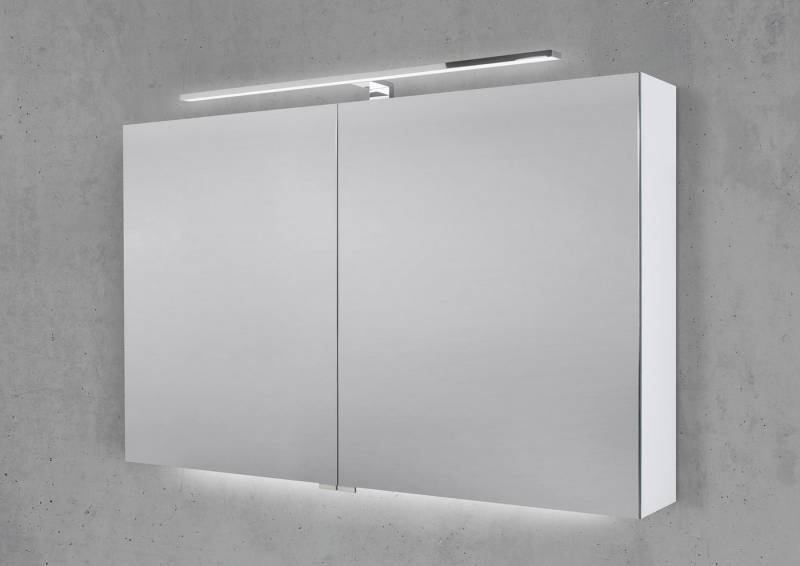 Intarbad Badezimmerspiegelschrank Spiegelschrank 110 cm mit LED Chrom Beleuchtung Doppelspiegeltüren Intarbad Badezimmerspiegelschrank Spiegelschrank 110 cm mit LED Chrom Beleuchtung Doppelspiegeltüren von Intarbad