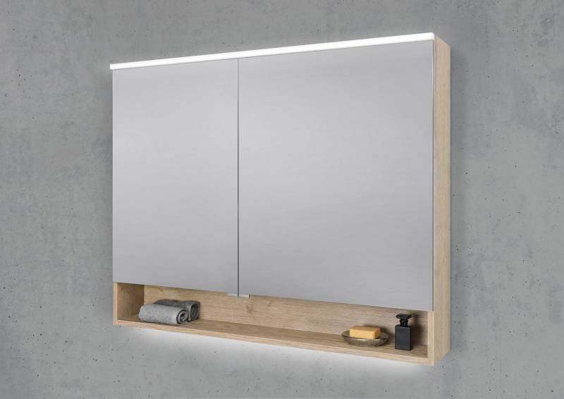 Intarbad Badezimmerspiegelschrank Spiegelschrank 110 cm mit offenem Fach MULTI Light LED Beleuchtung Intarbad Badezimmerspiegelschrank Spiegelschrank 110 cm mit offenem Fach MULTI Light LED Beleuchtung von Intarbad