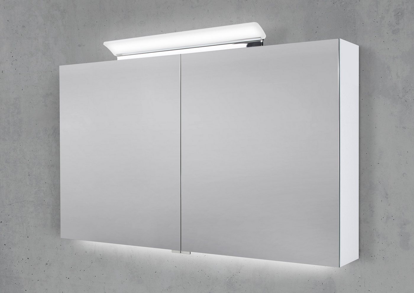 Intarbad Badezimmerspiegelschrank Spiegelschrank 120 cm LED Acryl Aufsatzleuchte doppelseitig Intarbad Badezimmerspiegelschrank Spiegelschrank 120 cm LED Acryl Aufsatzleuchte doppelseitig von Intarbad